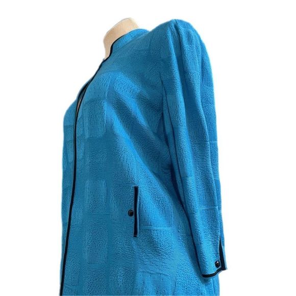 Ming Wang Blue Acrylic Open Front Top Cardigan Sweater Size XL - Picture 3 of 12